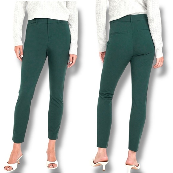 Old Navy Sz 6 Dark Bottle High Rise Secret Smooth Pockets Pixie Ankle Pants NEW - Picture 5 of 7